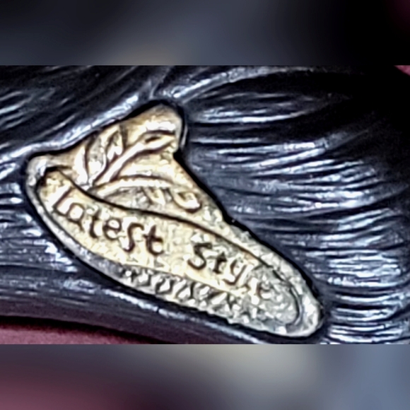 Collectors Vtg Brass and Stainless Steel Fixed Blade Knife w/Dog and Hunter … - Picture 16 of 16